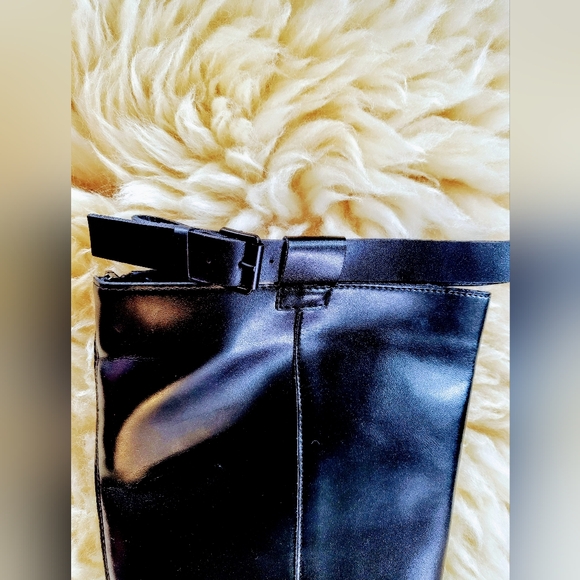 Black Genuine Leather Imported Riding Boots - Picture 6 of 9